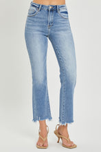 Load image into Gallery viewer, RISEN Full Size Frayed Hem Cropped Straight Jeans