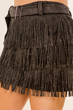 Load image into Gallery viewer, Zenni Rhinestone Fringe Skort