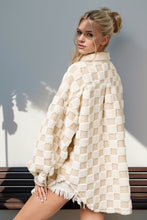 Load image into Gallery viewer, Layla Button Up Fuzzy Checkered Shacket