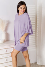 Load image into Gallery viewer, Basic Bae Full Size Soft Rayon Three-Quarter Sleeve Top and Shorts Set