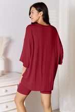 Load image into Gallery viewer, Basic Bae Full Size Soft Rayon Three-Quarter Sleeve Top and Shorts Set