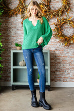 Load image into Gallery viewer, Veveret Notched Long Sleeve Sweater