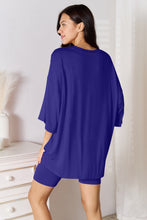 Load image into Gallery viewer, Basic Bae Full Size Soft Rayon Three-Quarter Sleeve Top and Shorts Set