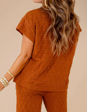 Load image into Gallery viewer, Kendall Quilted Textured Set- Rust