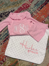 Load image into Gallery viewer, Newborn Baby Girl Ruffled Embroidered gown.