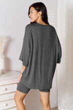 Load image into Gallery viewer, Basic Bae Full Size Soft Rayon Three-Quarter Sleeve Top and Shorts Set