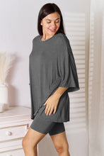 Load image into Gallery viewer, Basic Bae Full Size Soft Rayon Three-Quarter Sleeve Top and Shorts Set