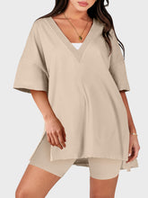 Load image into Gallery viewer, Lovelet V-Neck Half Sleeve Top and Shorts Set