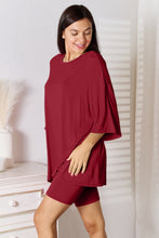 Load image into Gallery viewer, Basic Bae Full Size Soft Rayon Three-Quarter Sleeve Top and Shorts Set