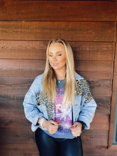 Load image into Gallery viewer, Paige Cheetah Denim Jacket