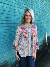 Load image into Gallery viewer, Phoenix Embroidered Top-Leopard