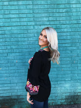 Load image into Gallery viewer, Phoenix Embroidered Top-Black