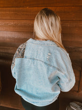 Load image into Gallery viewer, Paige Cheetah Denim Jacket