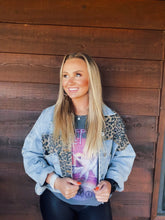 Load image into Gallery viewer, Paige Cheetah Denim Jacket