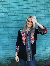 Load image into Gallery viewer, Phoenix Embroidered Top-Black