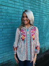 Load image into Gallery viewer, Phoenix Embroidered Top-Leopard