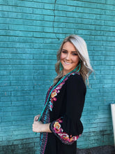 Load image into Gallery viewer, Phoenix Embroidered Top-Black