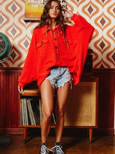 Load image into Gallery viewer, Henley Top - Red