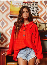 Load image into Gallery viewer, Henley Top - Red