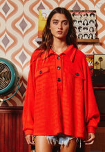 Load image into Gallery viewer, Henley Top - Red