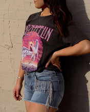 Load image into Gallery viewer, Carrie Rhinestone Fringe Denim Shorts