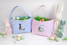 Load image into Gallery viewer, Seersucker Easter Basket Personalized Embroidery
