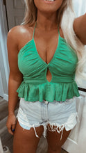 Load image into Gallery viewer, Kelly Green Halter Top
