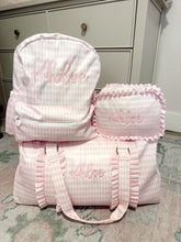 Load image into Gallery viewer, Pink Ruffle Embroidered Bag Set

