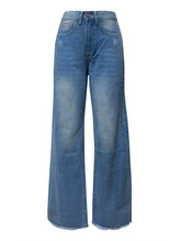 Load image into Gallery viewer, Raw Hem Wide Leg Jeans with Pockets
