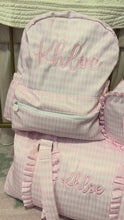 Load and play video in Gallery viewer, Pink Ruffle Embroidered Bag Set
