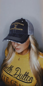 Yellowstone Dutton Ranch Distressed Hat