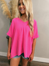 Load image into Gallery viewer, Chandler Blouse-  Fuchsia Pink

