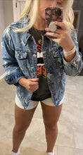 Load image into Gallery viewer, Emily Star Print Denim Jacket
