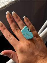 Load image into Gallery viewer, Charlie Turquoise Stone Ring - Slab
