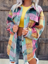 Load image into Gallery viewer, Beth Plaid Shacket - Pink Mix
