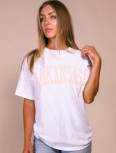 Load image into Gallery viewer, Arkansas Puff Letter Neutral Tee
