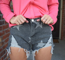 Load image into Gallery viewer, Star Girl Denim Distressed Shorts
