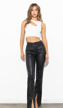 Load image into Gallery viewer, Cassie Leather Front Slit Bootcut Pants
