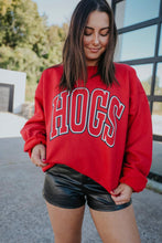 Load image into Gallery viewer, Hogs Red Block Letter Sweatshirt
