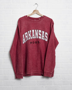 Arkansas Red Razorback Corded Sweatshirt