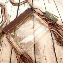 Load image into Gallery viewer, Myra Fringe Clear Purse
