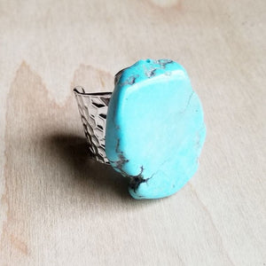 Charlie Turquoise Stone Ring - Slab